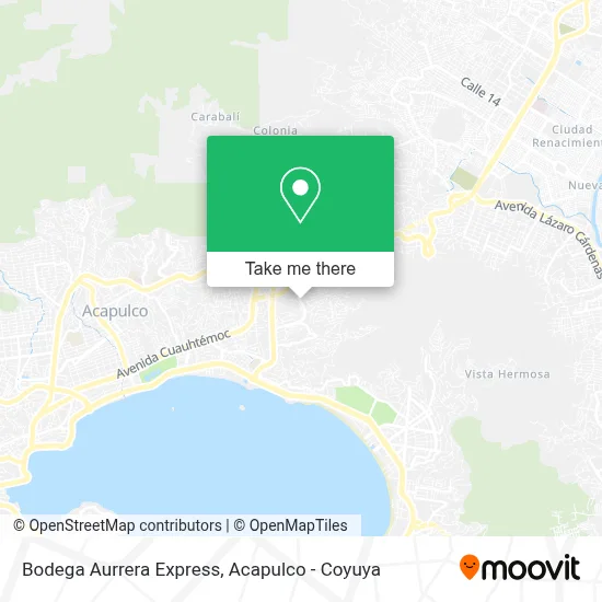 Bodega Aurrera Express map