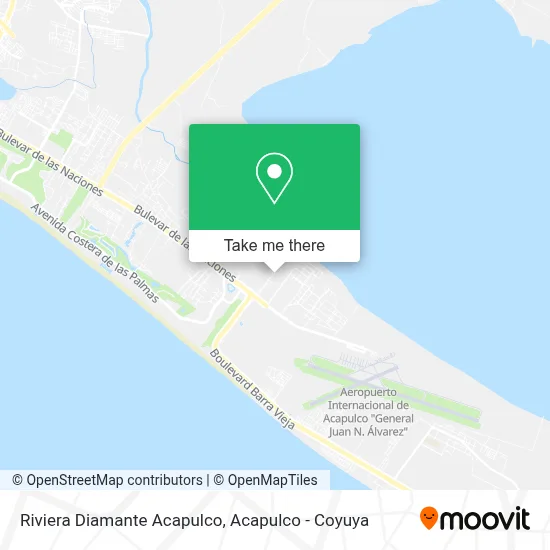 Riviera Diamante Acapulco map