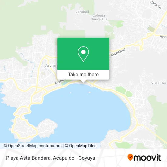 Playa Asta Bandera map