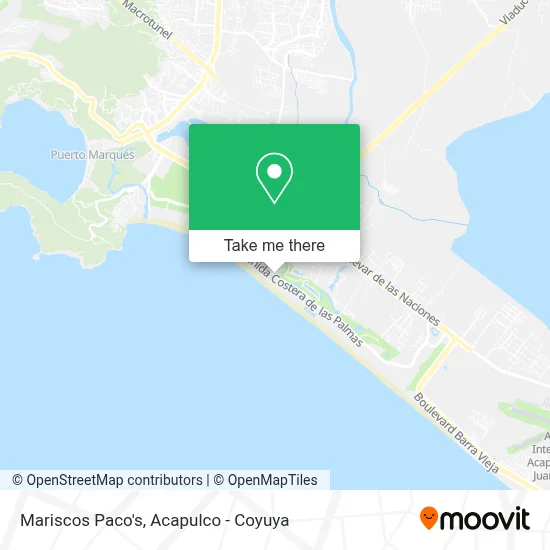 Mariscos Paco's map