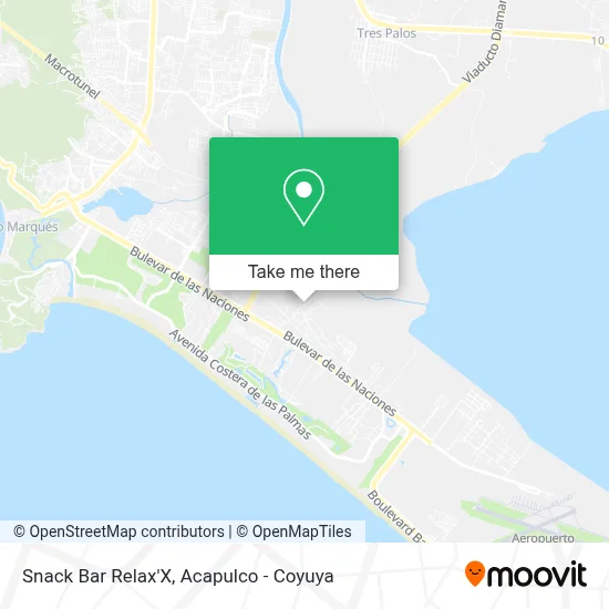 Snack Bar Relax'X map