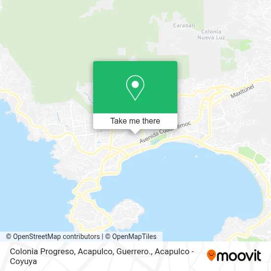 Colonia Progreso, Acapulco, Guerrero. map