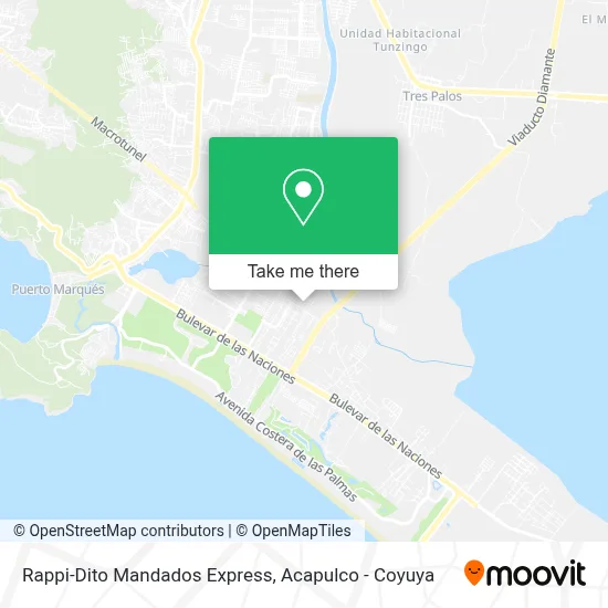 Rappi-Dito Mandados Express map