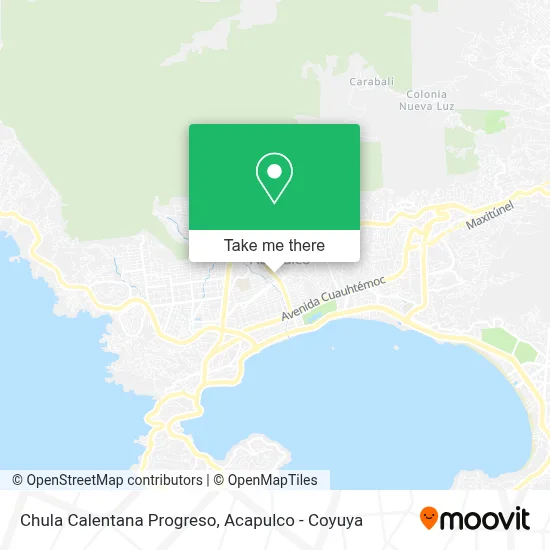 Chula Calentana Progreso map