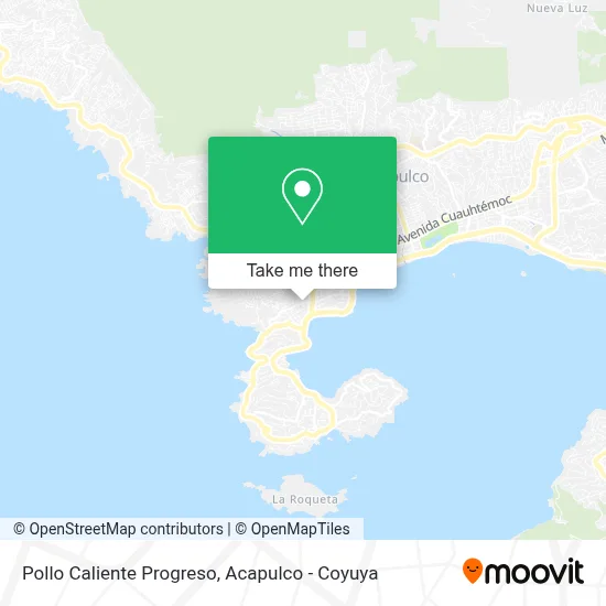 Pollo Caliente Progreso map