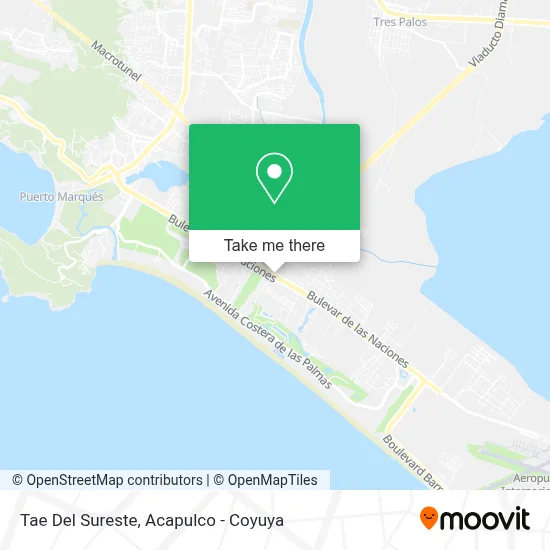 Tae Del Sureste map
