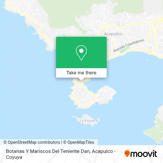 Botanas Y Mariscos Del Teniente Dan map