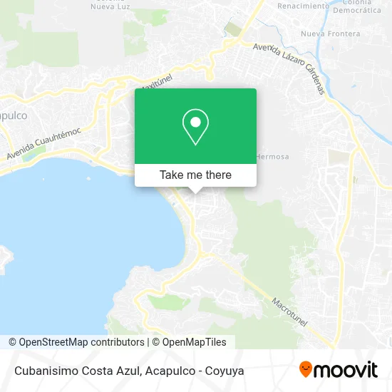 Cubanisimo Costa Azul map
