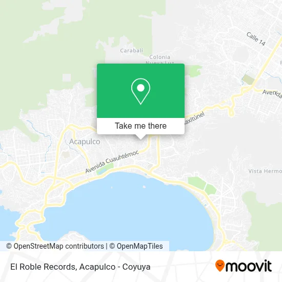 El Roble Records map