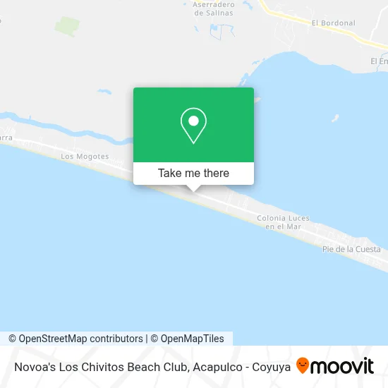 Novoa's Los Chivitos Beach Club map