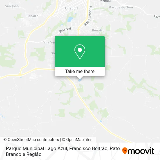 Parque Municipal Lago Azul map