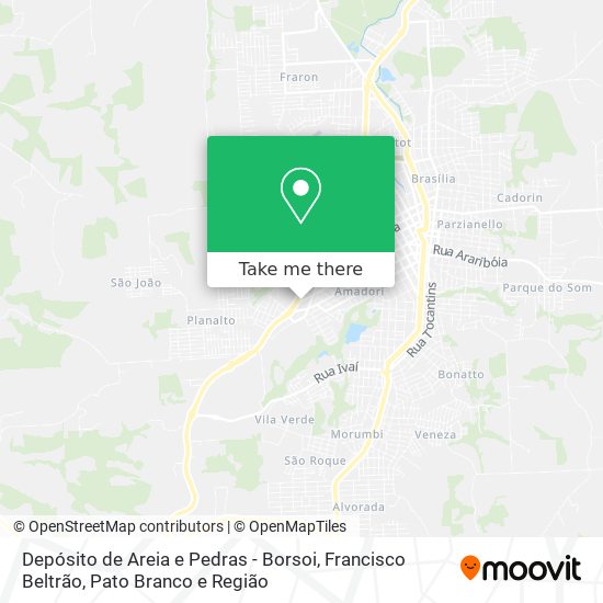 Depósito de Areia e Pedras - Borsoi map