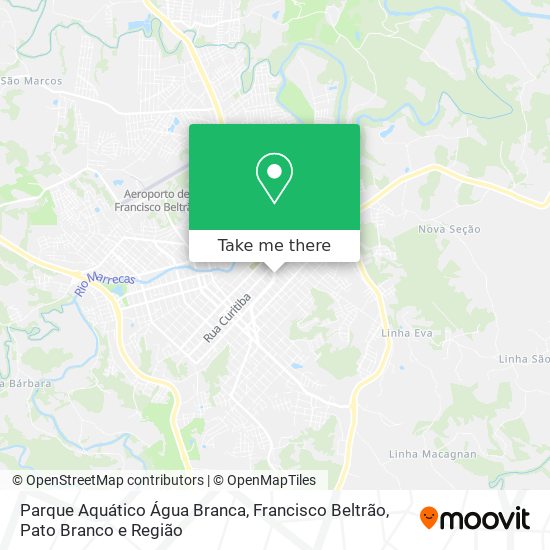 Parque Aquático Água Branca map