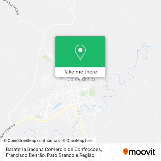 Barateira Bacana Comercio de Confeccoes map
