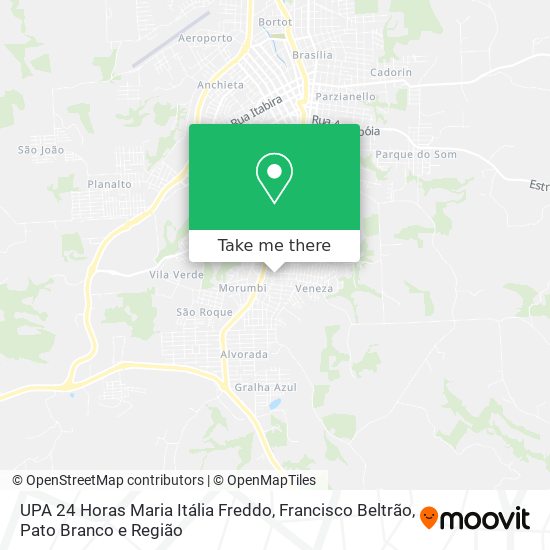 UPA 24 Horas Maria Itália Freddo map