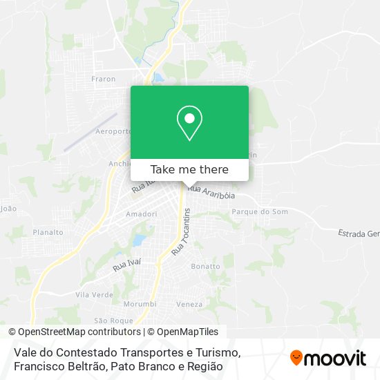 Vale do Contestado Transportes e Turismo map