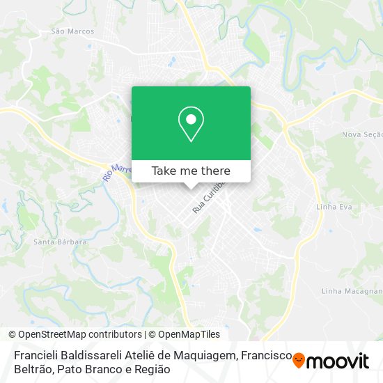 Francieli Baldissareli Ateliê de Maquiagem map