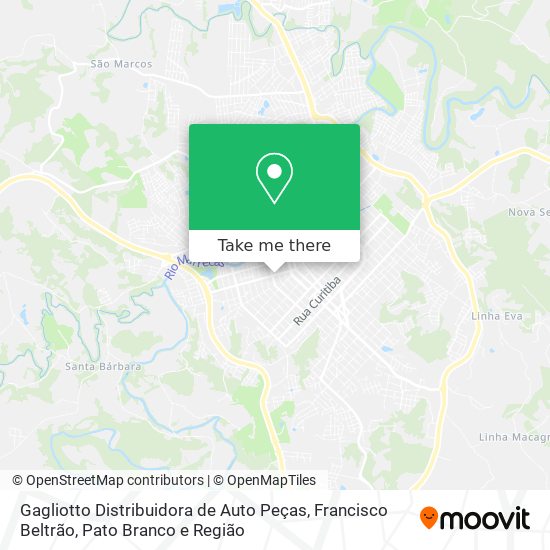 Mapa Gagliotto Distribuidora de Auto Peças