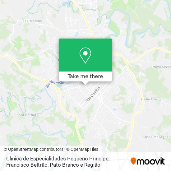 Clínica de Especialidades Pequeno Príncipe map