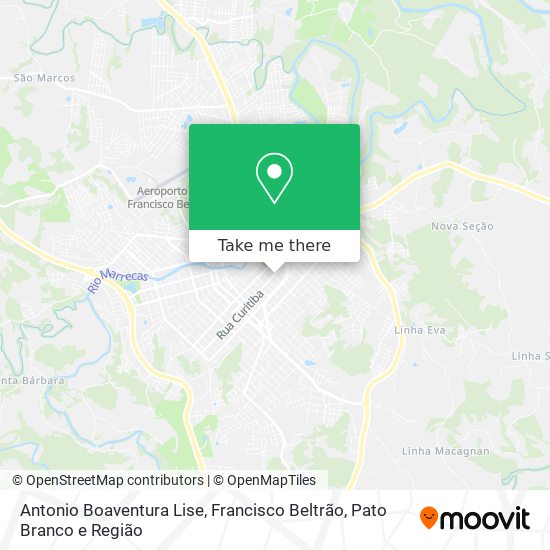Antonio Boaventura Lise map
