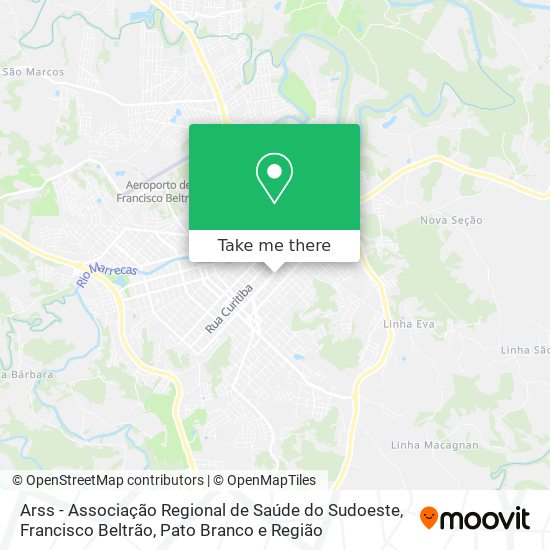 Arss - Associação Regional de Saúde do Sudoeste map