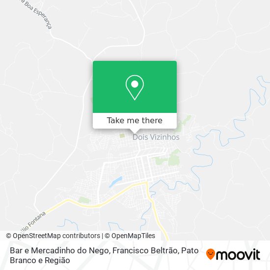 Mapa Bar e Mercadinho do Nego