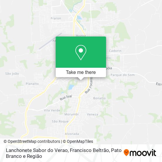 Lanchonete Sabor do Verao map