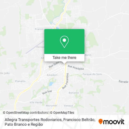 Allegra Transportes Rodoviarios map