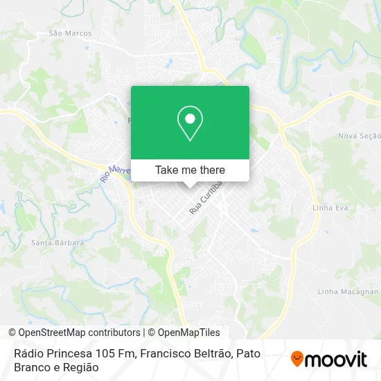 Rádio Princesa 105 Fm map
