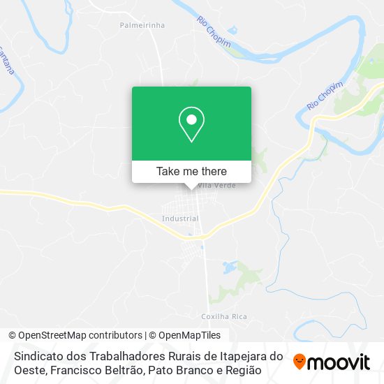 Sindicato dos Trabalhadores Rurais de Itapejara do Oeste map