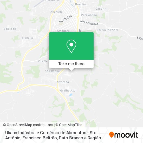 Uliana Indústria e Comércio de Alimentos - Sto Antônio map