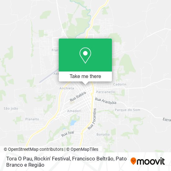 Tora O Pau, Rockin' Festival map