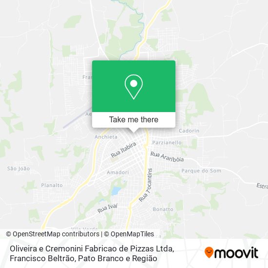 Oliveira e Cremonini Fabricao de Pizzas Ltda map
