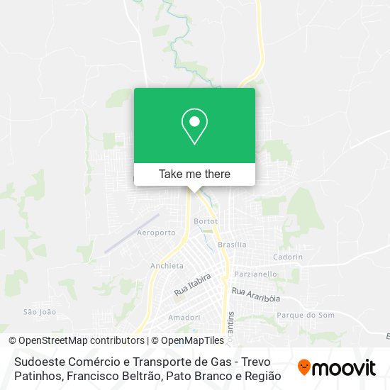 Sudoeste Comércio e Transporte de Gas - Trevo Patinhos map
