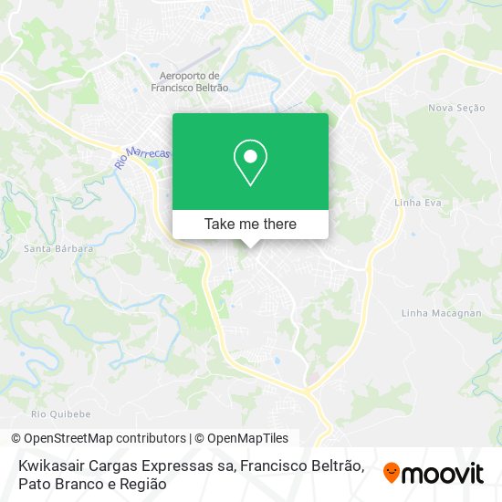 Kwikasair Cargas Expressas sa map