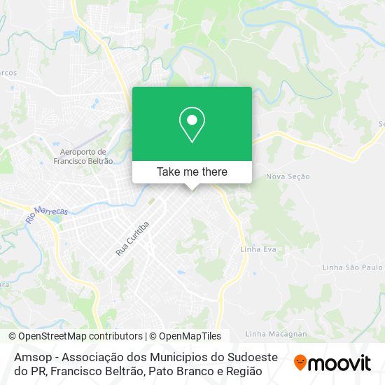 Amsop - Associação dos Municipios do Sudoeste do PR map