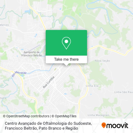 Centro Avançado de Oftalmologia do Sudoeste map