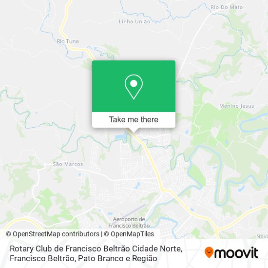 Mapa Rotary Club de Francisco Beltrão Cidade Norte