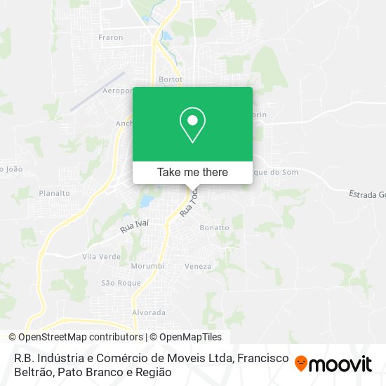 R.B. Indústria e Comércio de Moveis Ltda map