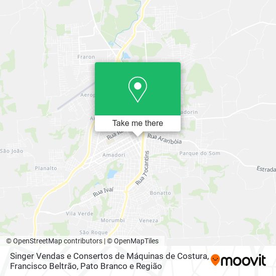 Singer Vendas e Consertos de Máquinas de Costura map