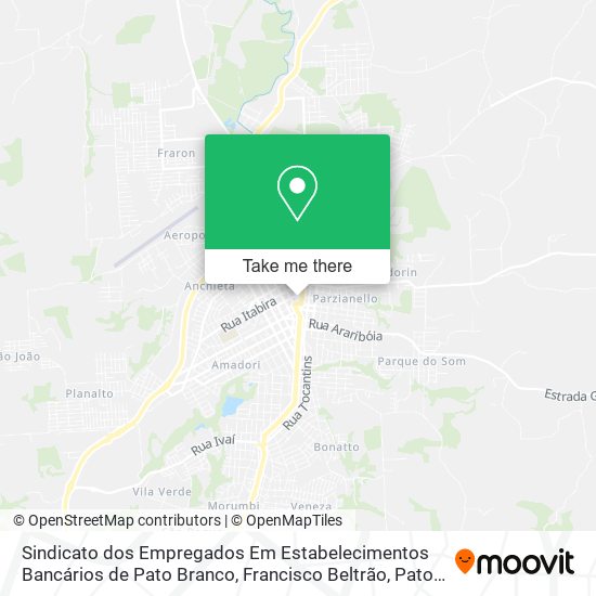 Sindicato dos Empregados Em Estabelecimentos Bancários de Pato Branco map