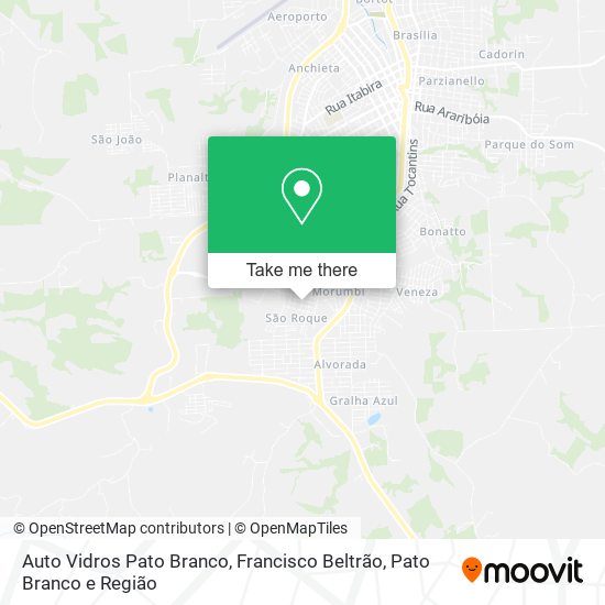 Auto Vidros Pato Branco map