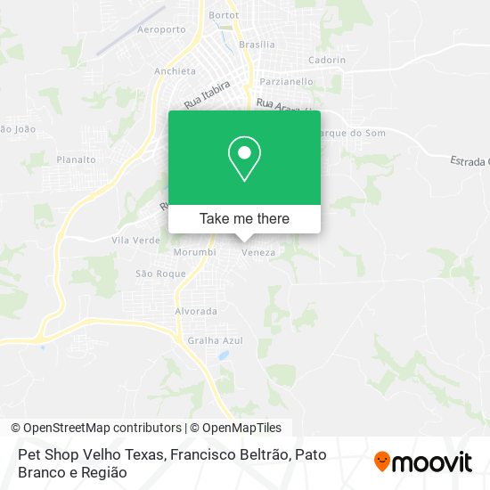 Pet Shop Velho Texas map