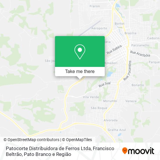 Patocorte Distribuidora de Ferros Ltda map