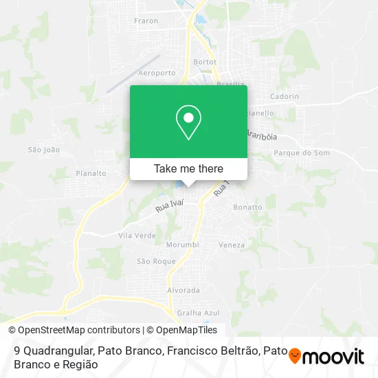 9 Quadrangular, Pato Branco map