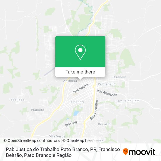 Pab Justica do Trabalho Pato Branco, PR map