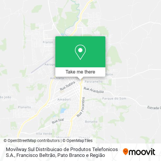 Mapa Movilway Sul Distribuicao de Produtos Telefonicos S.A.