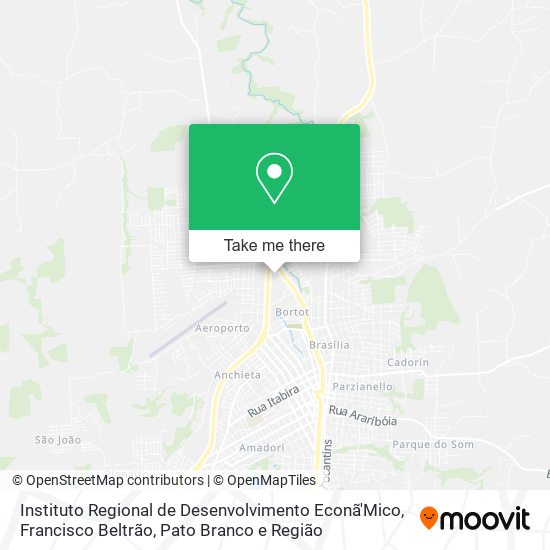 Instituto Regional de Desenvolvimento Econã'Mico map