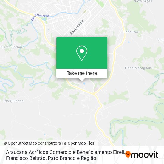 Araucaria Acrílicos Comercio e Beneficiamento Eireli map