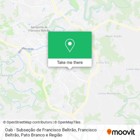 Oab - Subseção de Francisco Beltrão map